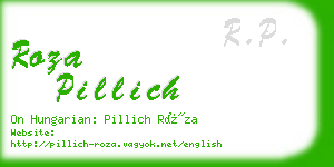 roza pillich business card